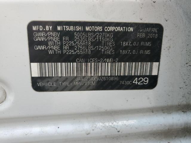 2018 MITSUBISHI OUTLANDER - JA4JZ3AX9JZ610896