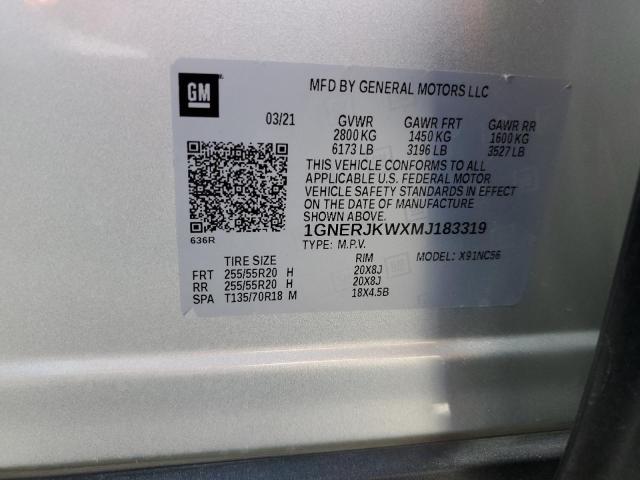 2021 CHEVROLET TRAVERSE R 1GNERJKWXMJ183319