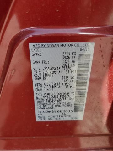 2015 NISSAN PATHFINDER - 5N1AR2MM5FC663635