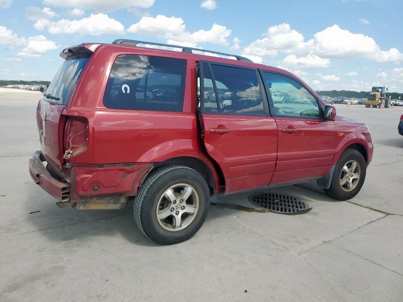 HONDA PILOT EX 2006 red  gas 5FNYF28456B009114 photo #4