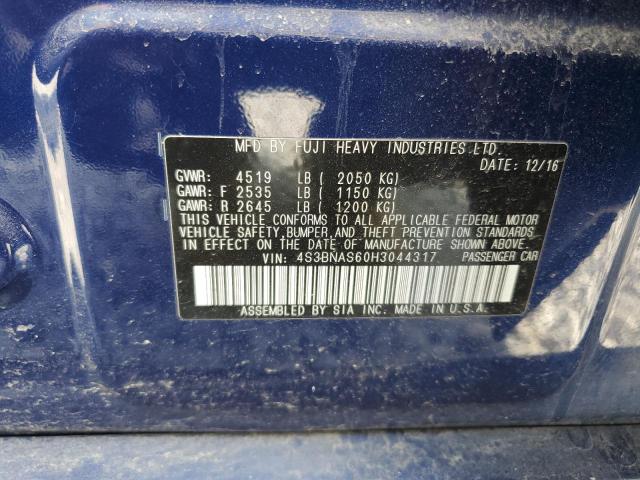 2017 SUBARU LEGACY SPO 4S3BNAS60H3044317