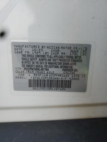 2024 NISSAN KICKS SV 3N1CP5CV0RL487104