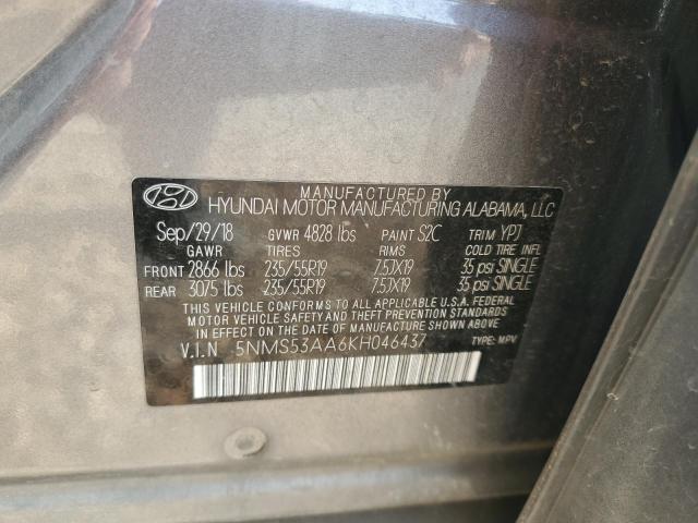 2019 HYUNDAI SANTA FE L - 5NMS53AA6KH046437