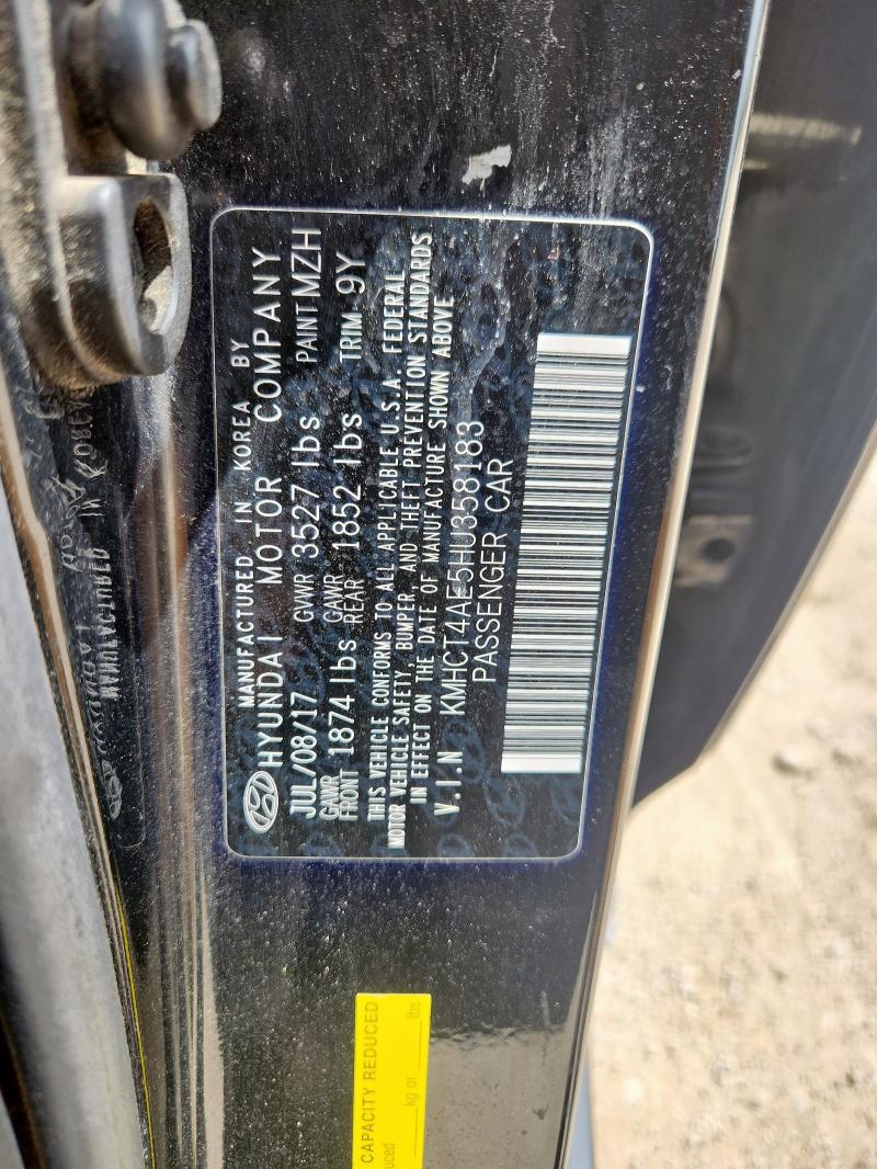 2017 HYUNDAI ACCENT SE KMHCT4AE5HU358183