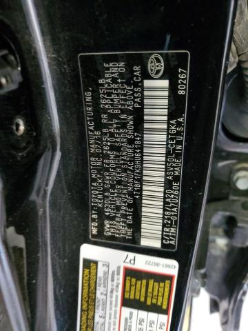 2017 TOYOTA CAMRY LE - 4T1BF1FK9HU641847