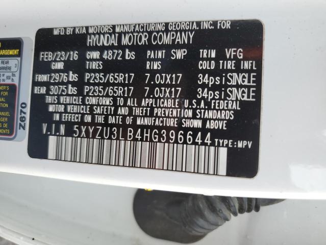 2017 HYUNDAI SANTA FE S - 5XYZU3LB4HG396644