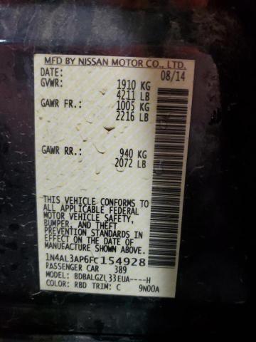 2015 NISSAN ALTIMA 2.5 - 1N4AL3AP6FC154928