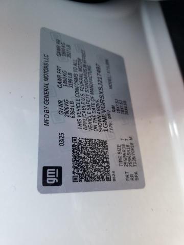 2025 CHEVROLET TRAVERSE L 1GNEVGRSXSJ217497