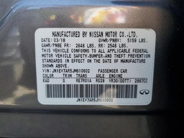 2018 INFINITI Q50 LUXE - JN1EV7AR5JM610602