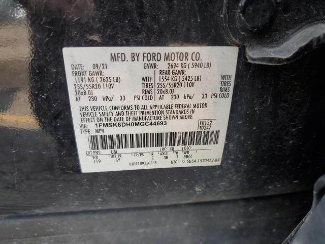 2021 FORD EXPLORER X - 1FMSK8DH0MGC44693