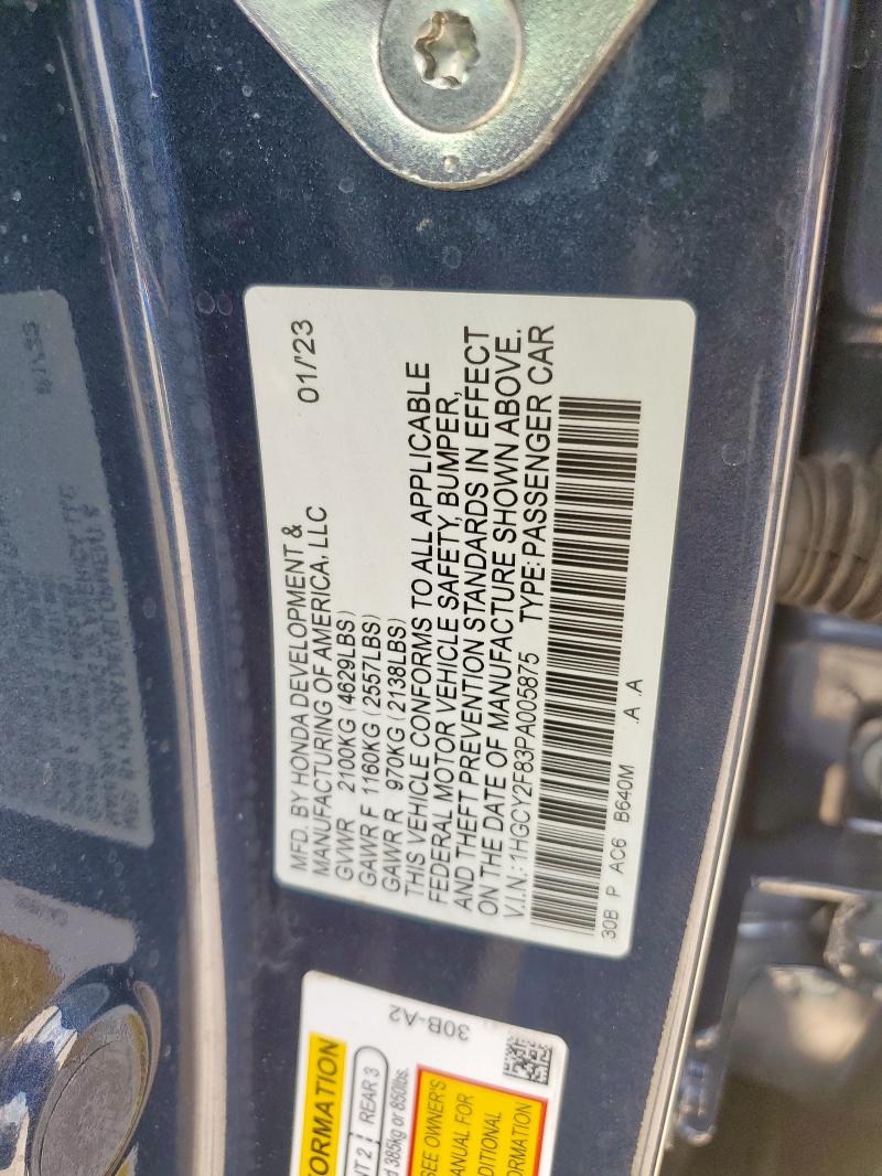 2023 HONDA ACCORD TOU 1HGCY2F83PA005875