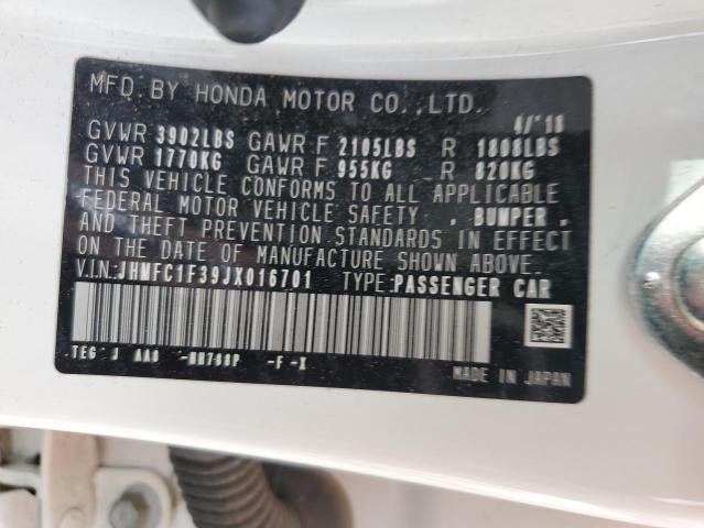 2018 HONDA CIVIC EX - JHMFC1F39JX016701