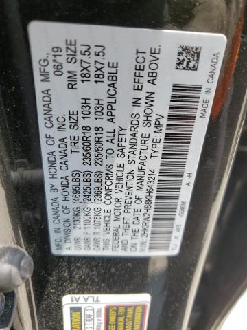 2019 HONDA CR-V EXL - 2HKRW2H88KH643214