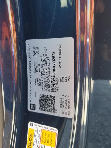 2021 CHEVROLET SILVERADO - 3GCNWAEK8MG332578