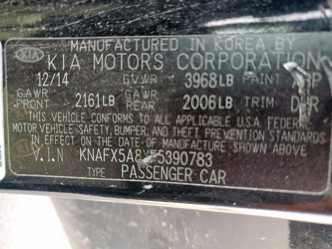 2015 KIA FORTE EX KNAFX5A8XF5390783