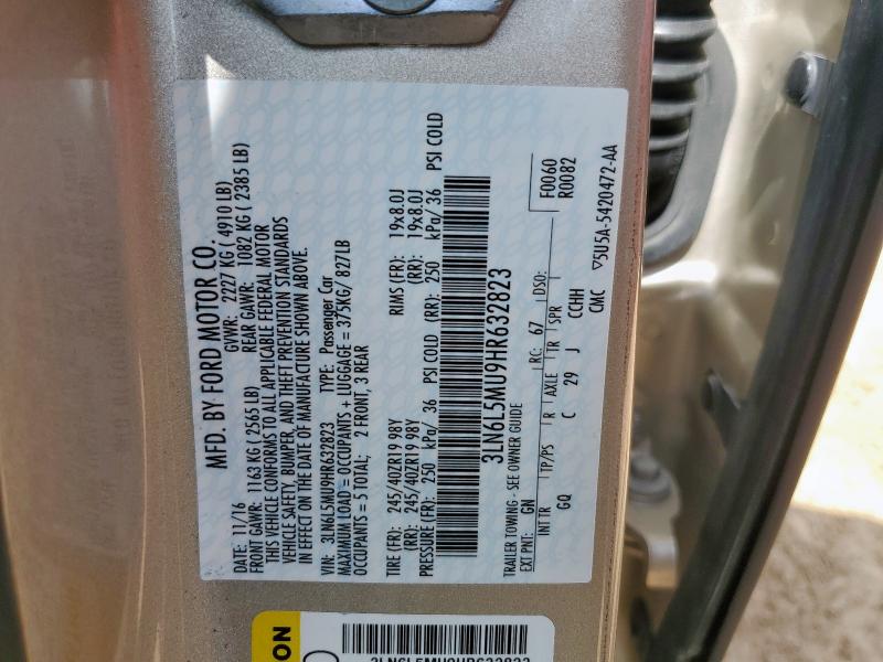 2017 LINCOLN MKZ HYBRID 3LN6L5MU9HR632823
