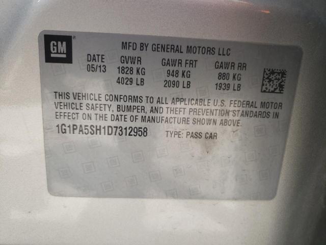 2013 CHEVROLET CRUZE LS - 1G1PA5SH1D7312958