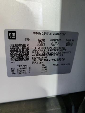 2024 GMC YUKON DENA 1GKS2DKL7RR229306