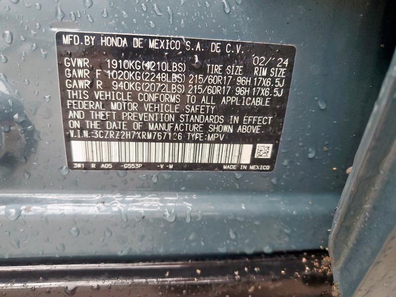 2024 HONDA HR-V EXL - 3CZRZ2H7XRM767126