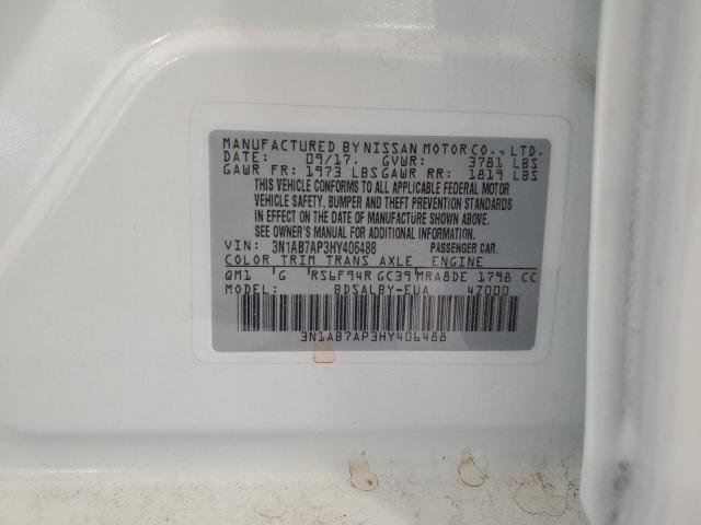 2017 NISSAN SENTRA S - 3N1AB7AP3HY406488