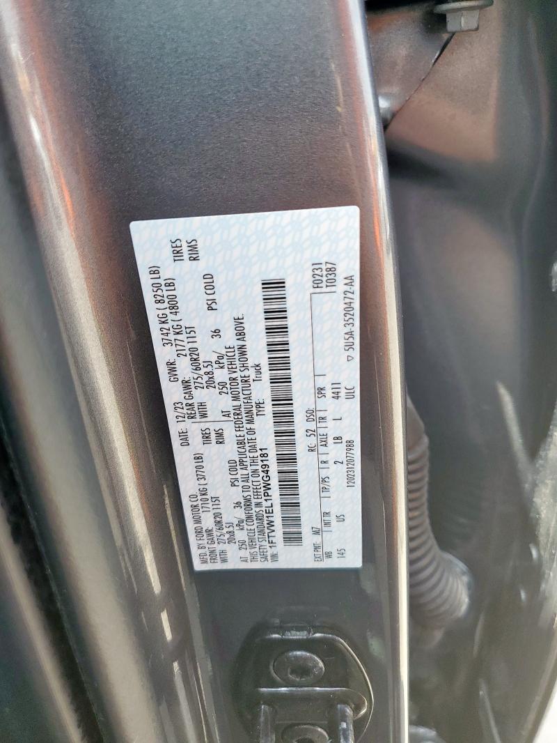 2023 FORD F150 LIGHT 1FTVW1EL1PWG49181