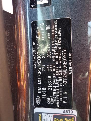 2019 KIA FORTE FE - 3KPF24AD9KE059751