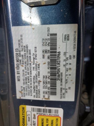 2018 FORD FUSION SE - 3FA6P0H71JR270966