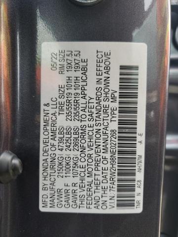 2022 HONDA CR-V TOURI - 7FARW2H98NE027268