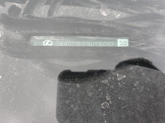 2022 LEXUS ES 350 BAS 58ADZ1B17NU116092