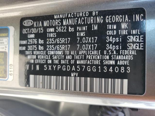 2016 KIA SORENTO LX 5XYPGDA57GG134083