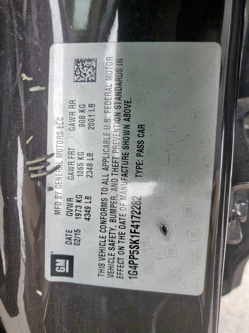 2015 BUICK VERANO 1G4PP5SK1F4172282