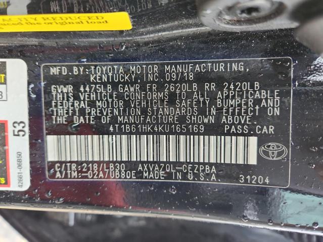 2019 TOYOTA CAMRY XSE - 4T1B61HK4KU165169