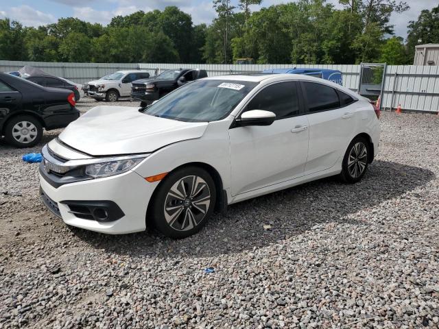 HONDA CIVIC EX 2018 white  gas JHMFC1F39JX016701 photo #1