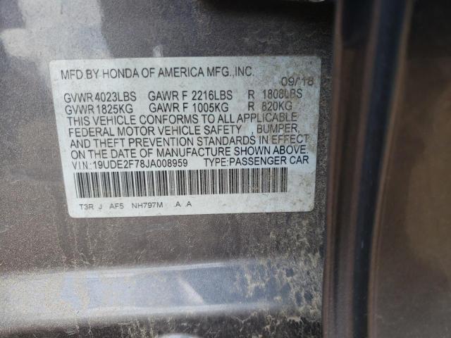 2018 ACURA ILX PREMIU 19UDE2F78JA008959