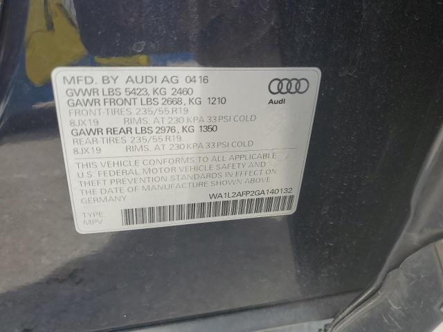 2016 AUDI Q5 PREMIUM - WA1L2AFP2GA140132