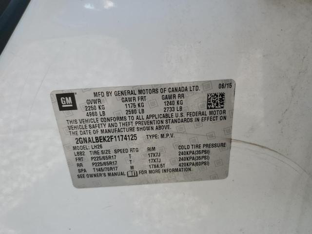 2015 CHEVROLET EQUINOX LT - 2GNALBEK2F1174125