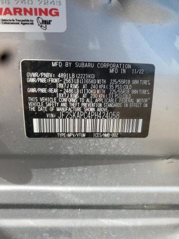 2023 SUBARU FORESTER L JF2SKAPC4PH424058