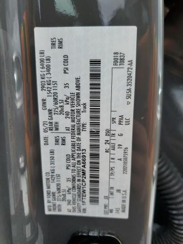 2021 FORD F150 SUPER - 1FTEW1CP2MFA66913