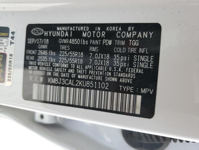 2019 HYUNDAI TUCSON LIM KM8J3CAL2KU851102