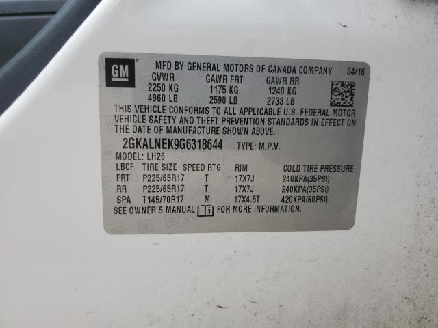 2016 GMC TERRAIN SL - 2GKALNEK9G6318644