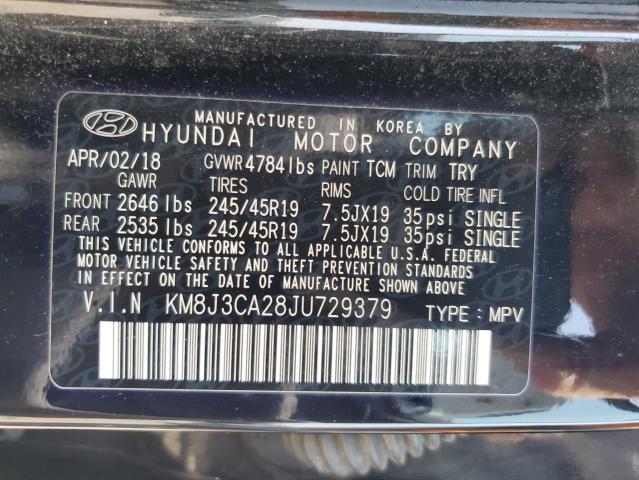 2018 HYUNDAI TUCSON VAL KM8J3CA28JU729379