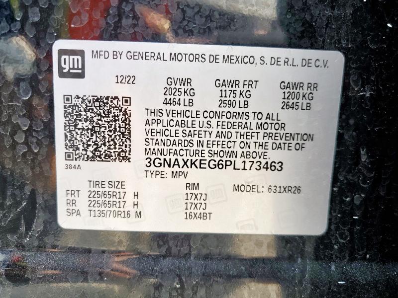 2023 CHEVROLET EQUINOX LT - 3GNAXKEG6PL173463