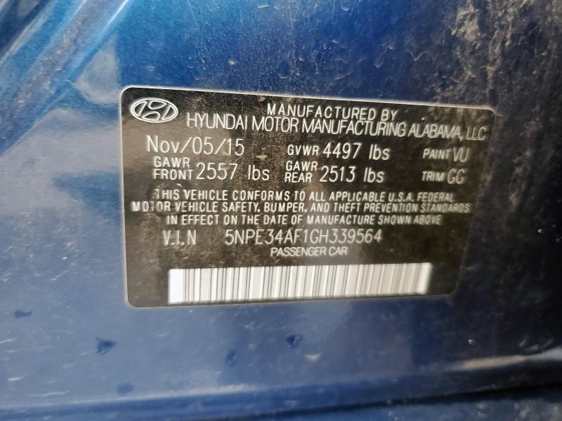 2016 HYUNDAI SONATA SPO - 5NPE34AF1GH339564