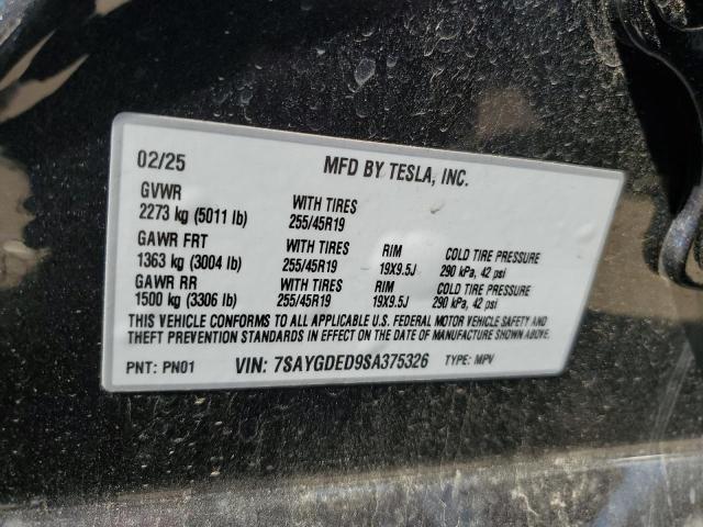 2025 TESLA MODEL Y 7SAYGDED9SA375326