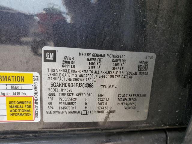 2015 BUICK ENCLAVE 5GAKRCKD4FJ264388