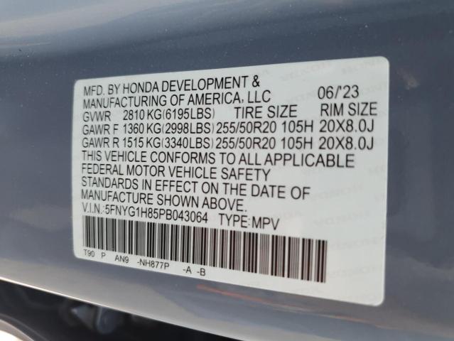 2023 HONDA PILOT ELIT 5FNYG1H85PB043064