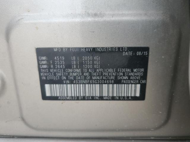 2016 SUBARU LEGACY 2.5 - 4S3BNBF65G3004698