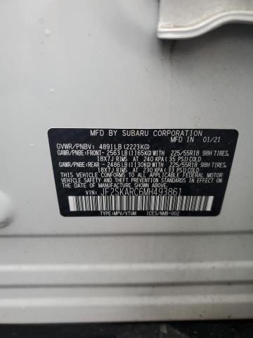 2021 SUBARU FORESTER S JF2SKARC6MH493861