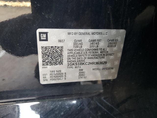 2017 GMC YUKON SLT 1GKS1BKC2HR363629
