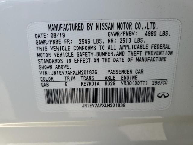 2020 INFINITI Q50 PURE JN1EV7APXLM201836
